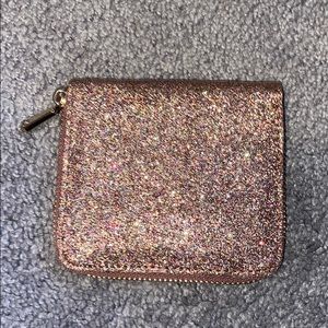 Pink glitter wallet